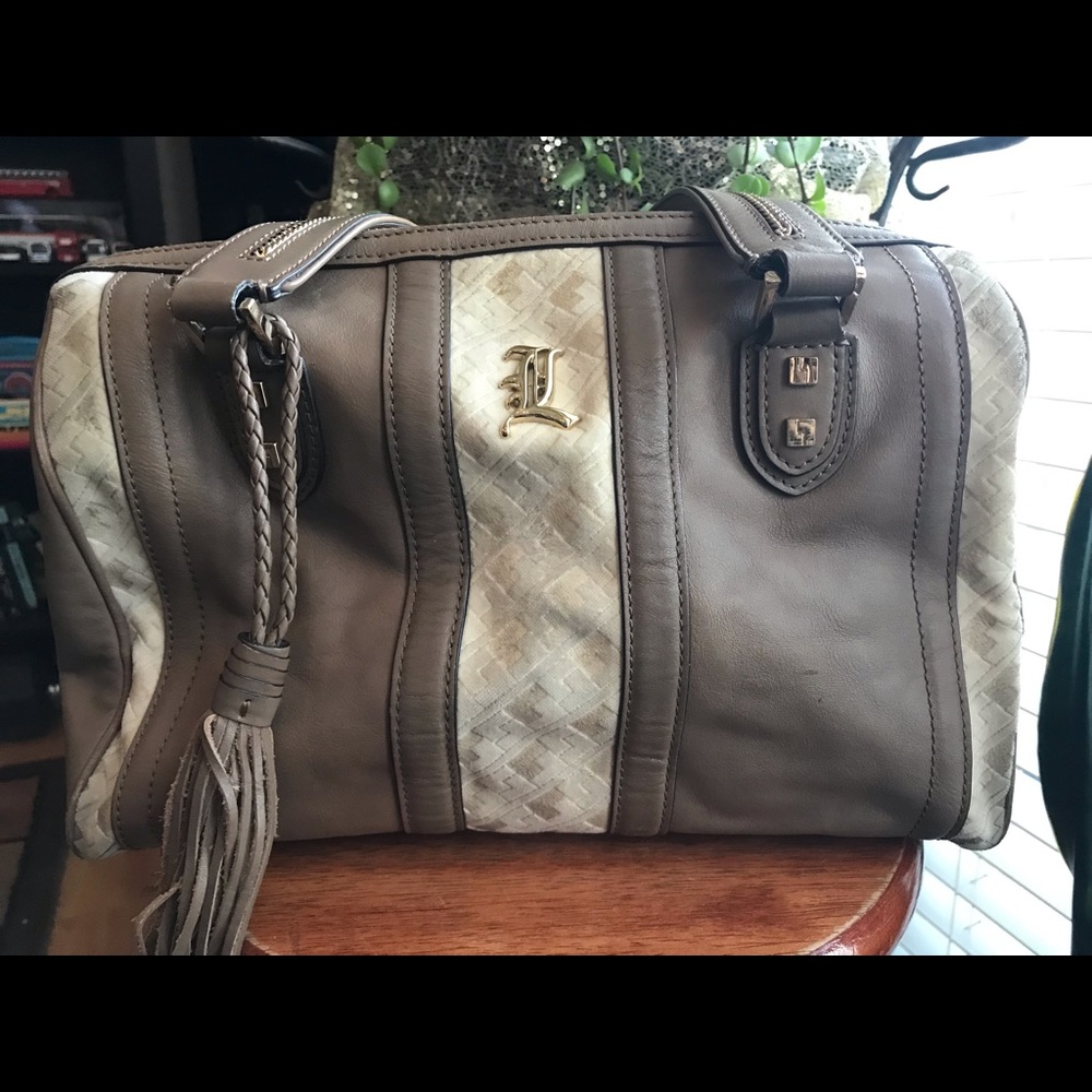 L.A.M.B Beige Handbag